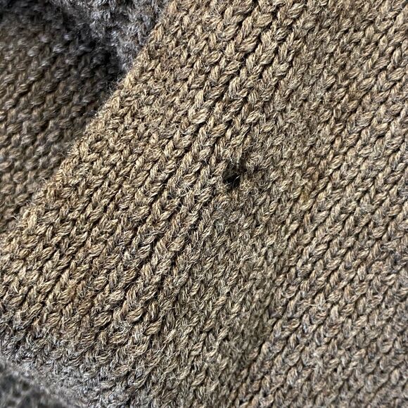 Worth Sweater Cardigan Womens Medium Brown Wool Shawl Collar Sleeveless Pockets - Picture 11 of 11